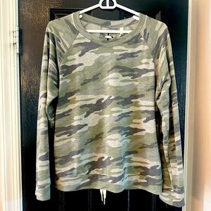 Vintage Havana Camo Lace Up Sweatshirt Small